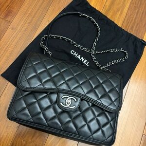 Chanel Classic Black Quilted Shoulder Bag